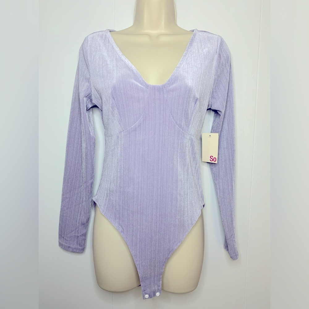 SO is NWT medium (fits like a small) lavender bodysuit